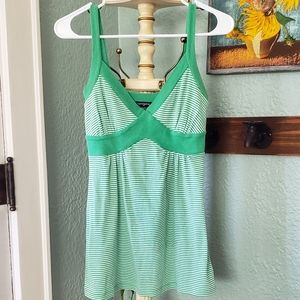 Green/White Striped Summer Top